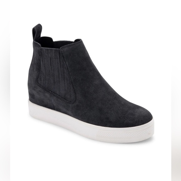 Dolce Vita Wylee Anthracite Suede Slip-On Platform High Top Sneaker Women’s 8.5 - Picture 2 of 13
